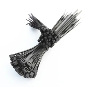 100 шт., черно-белый самоблокирующийся кабель, высокое качество, нейлон, застежка, застежка-молния, 3x200 мм