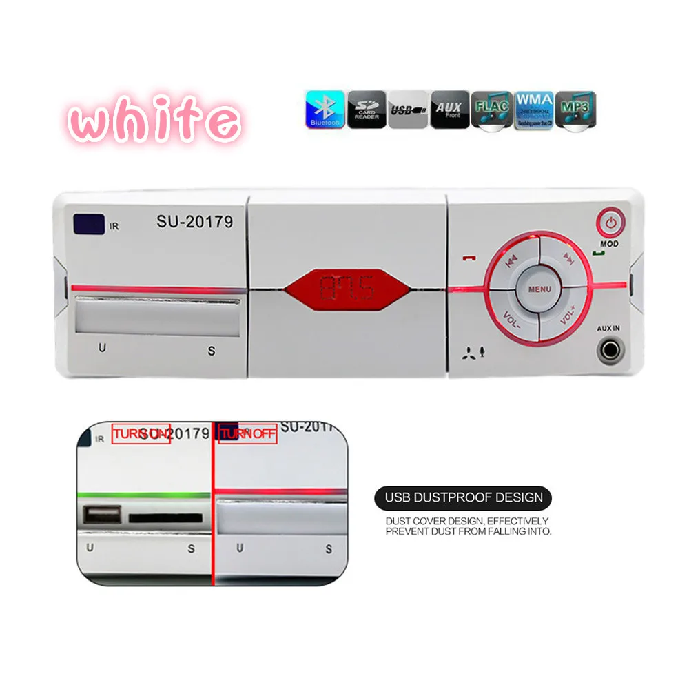 Автомобильный радиоприемник стереоплеер Bluetooth держатель телефона MP3 FM/USB/1