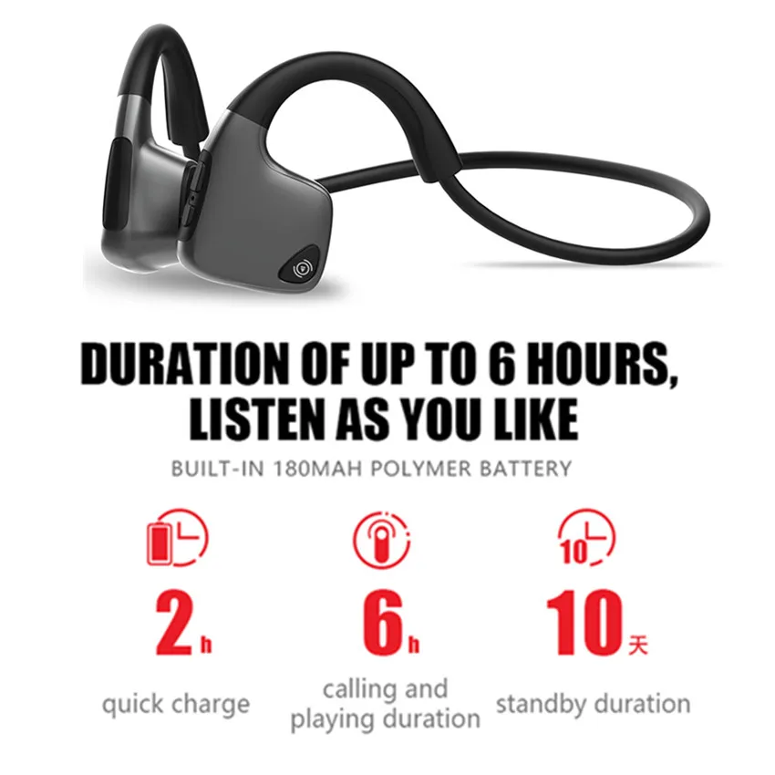 ASKMEER R9 Bluetooth 5 0 Наушники Гарнитура костной проводимости Беспроводные спортивные