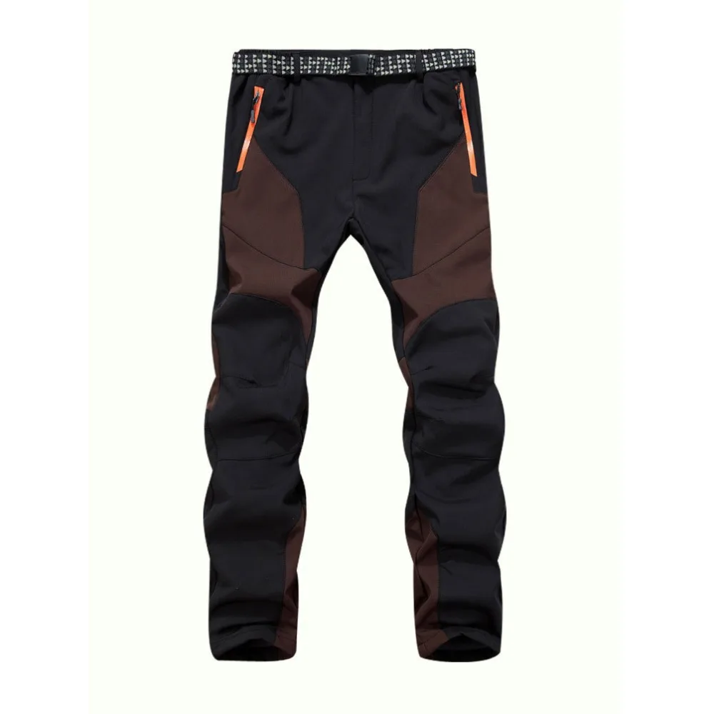 

Winter Men Warm Softshell Fleece Pants Skiing Snowboard Outdoor Sport Hiking Trousers Grey Camping Climbing Breath Snow Pants