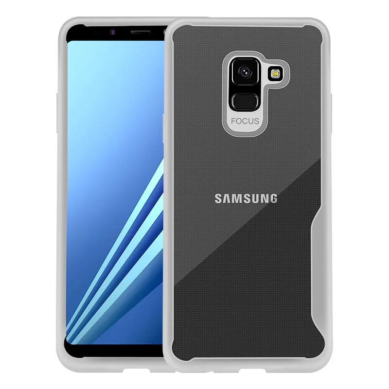 maEU for Samsung Galaxy A8 Plus 2018 Case Cover Simple Soft TPU Textured Slim Thin Phone Shockproof Sports Transparent |