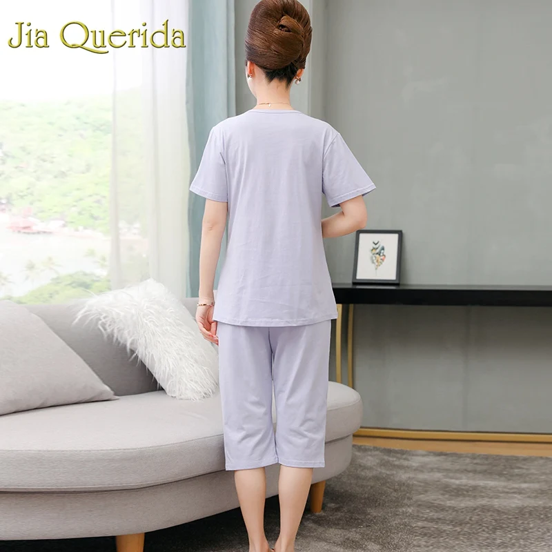 J &amp Q хлопковая домашняя одежда для женщин 2019 модная Пижама однотонная