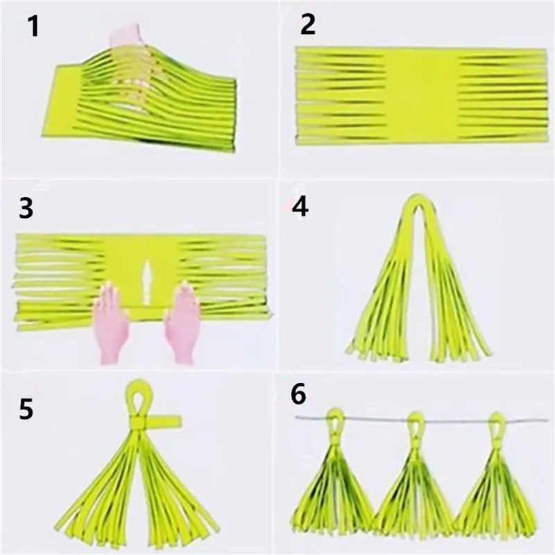 DIY бумажные помпоны с тонкая глянцевая бумага гирлянда в горошек Висячие