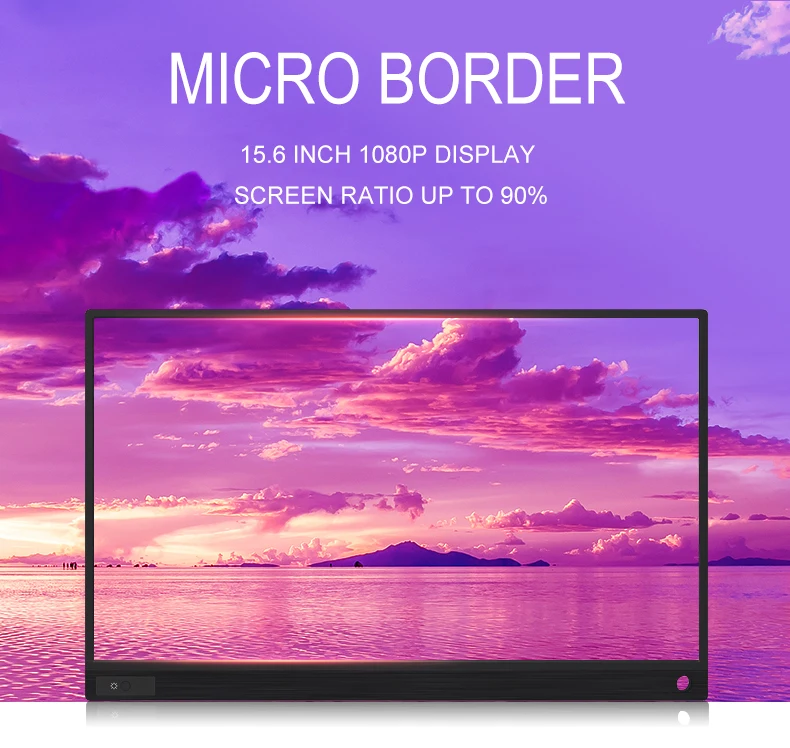P15A портативный монитор 1920x1080 HD ips 15,6 дюймов дисплей светодиодный компьютер монитор с кожаный чехол для PS4/Xbox/телефона/игр/камеры