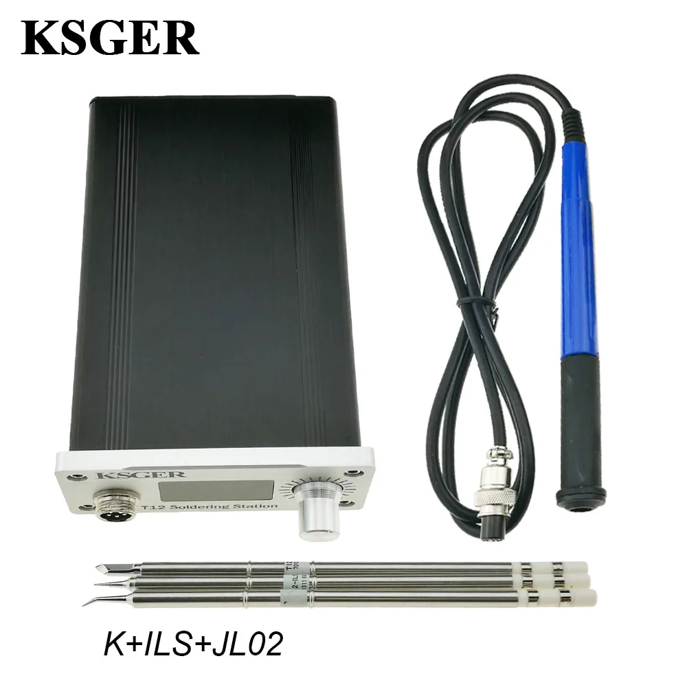 Sets 7 KSGER T12 паяльная станция STM32 OLED контроллер температуры сварочный Утюг Советы DIY Kit FX9501 ручка сплав электрические инструменты - Цвет: Sets 7