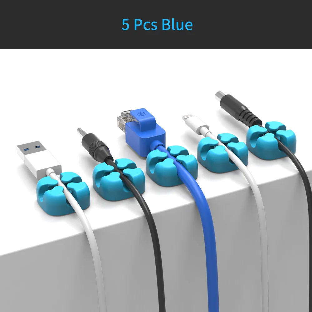 CBSX Blue 5 ORICO устройство для сматывания кабеля проводной Органайзер HDMI USB кабель держатель для наушников кабель для мыши управление линия протектор для зарядного устройства Аксессуары - Цвет: CBSX Blue 5