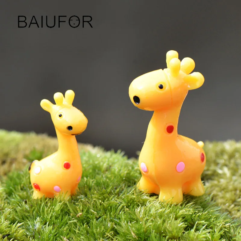 Baiufor мультфильм олень Сказочный Сад миниатюры Террариум фигурки суккулентов и