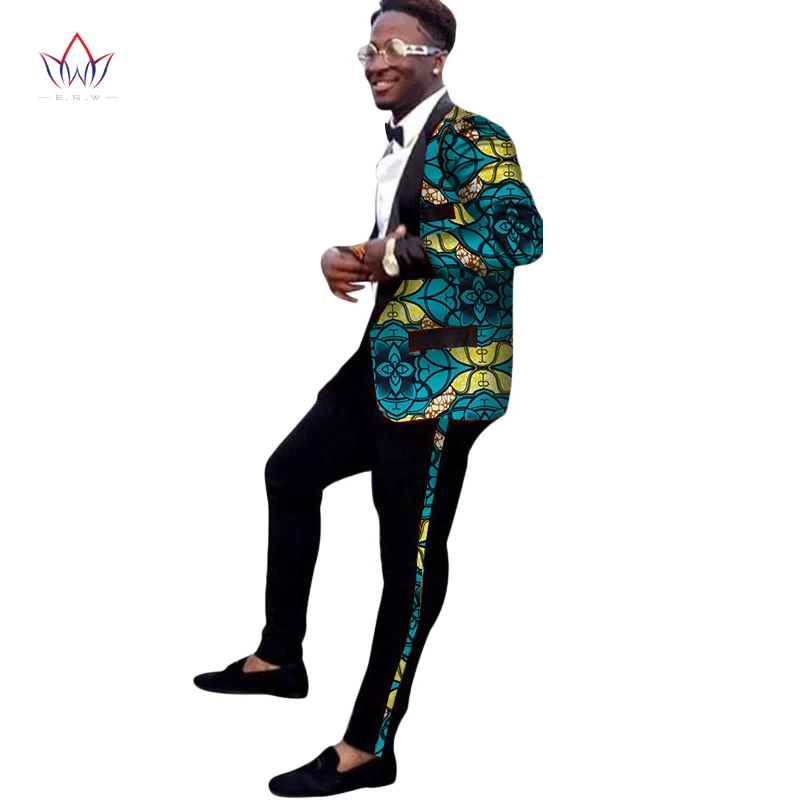 Новое поступление Африканский воск печати мужской костюм Топ dashiki и брюки набор Базен плюс размер традиционная африканская одежда WYN320