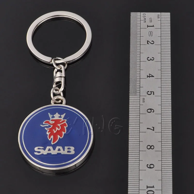 1Pcs Metal Car Keychains Key Chain Ring Keyring Auto Badge for SAAB SCANIA Aero X 9-3 9-5 9-7X Styling Accessories | Автомобили и