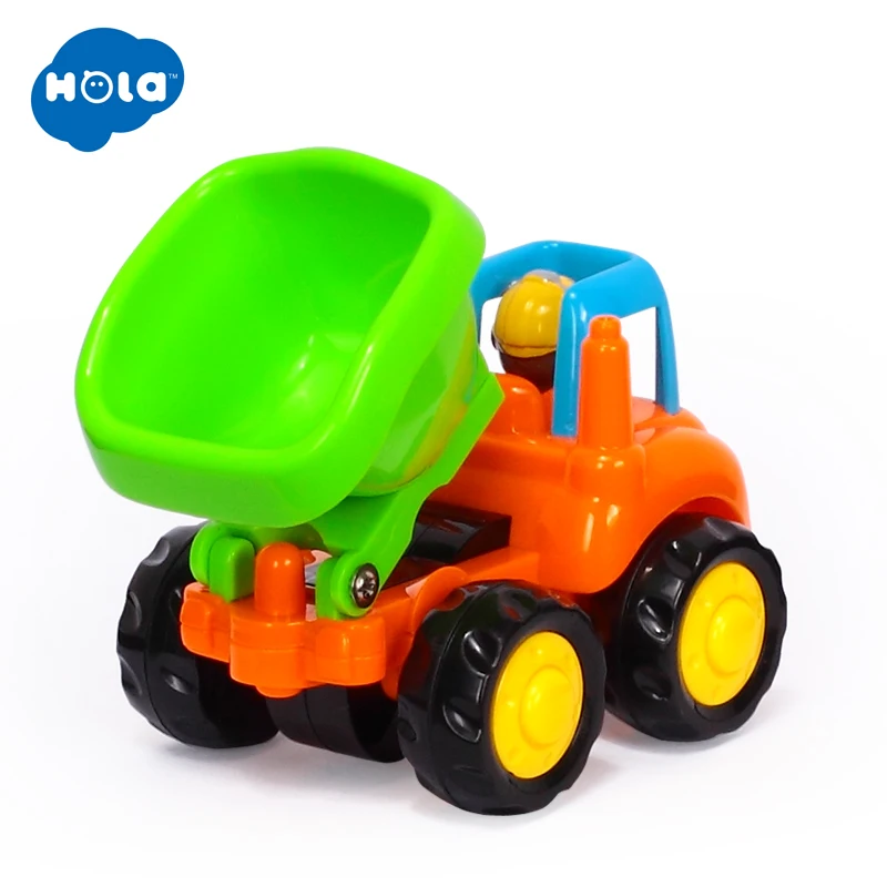 HOLA 326CD, 6 шт./лот,, игрушка Push& Go, фрикционный автомобиль, игрушки, миксер, грузовик и самосвал для детей, для мальчиков 1-3 лет