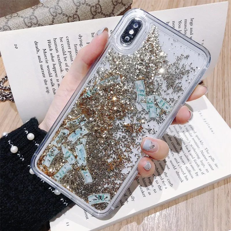 Quicksand Back Cover For iPhone X(10) XS Max XR Case Luxury Glitter Bling Shell Transparent TPU Cases 7 8 Plus Coque |