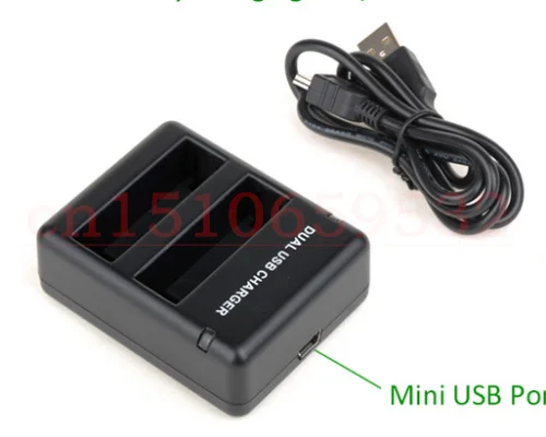 Зарядное устройство с двумя USB портами для камеры Gopro HD Hero 4 AHDBT401 номером