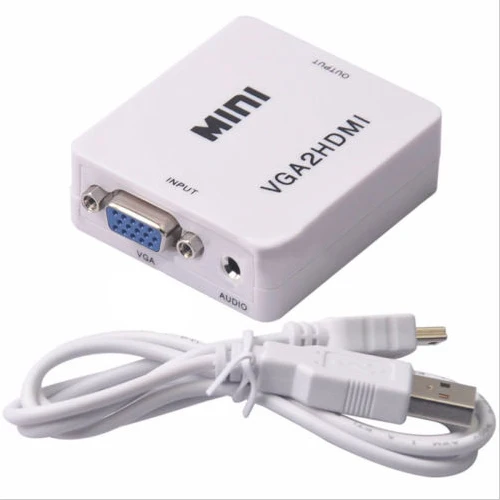 Kebidu высокое качество мини 1080p VGA к совместимому с HDMI конвертер адаптер аудио
