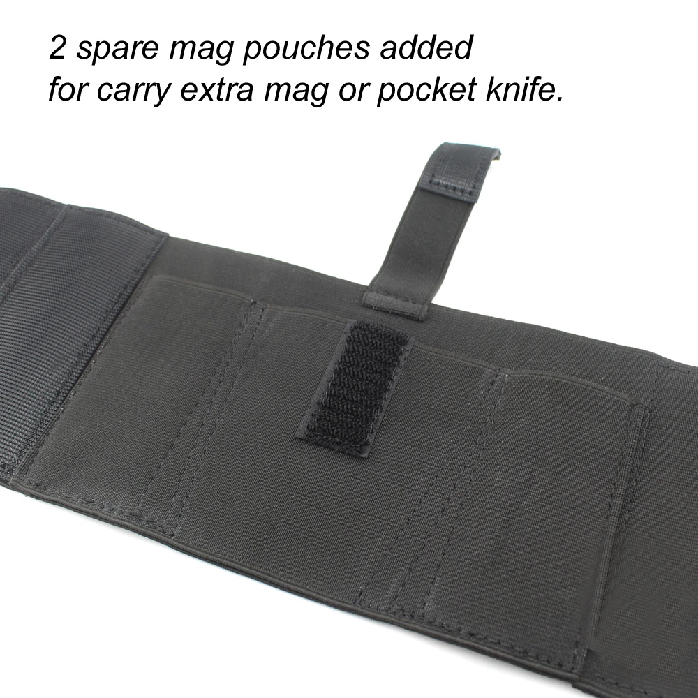 Кобура на лодыжке для скрытого ношения с 2 подсумок подходит для Ruger LC9, LCP, Glock 42,26, S& W телосложения. 380 похожие пистолеты