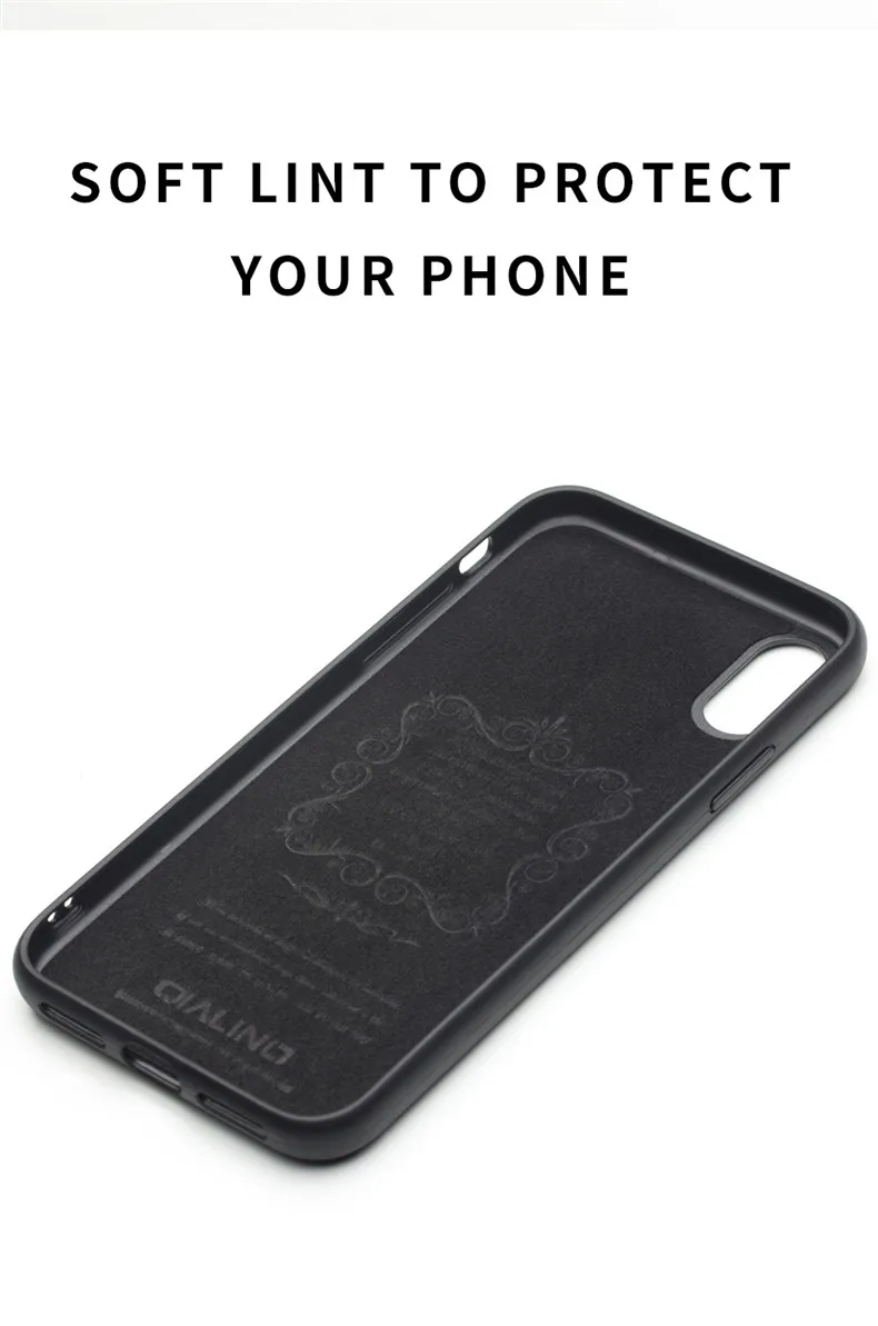 QIALINO Тонкий чехол из натуральной кожи для iPhone XS/10 Модный Роскошный Ультратонкий чехол для телефона для iPhone XS для 5,8 дюймов