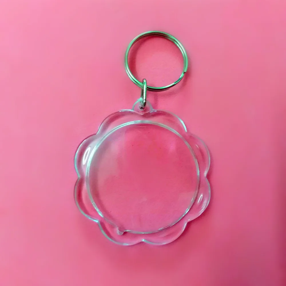 2 шт./лот большая прозрачная пустая вставка в виде подсолнуха фоторамка брелок