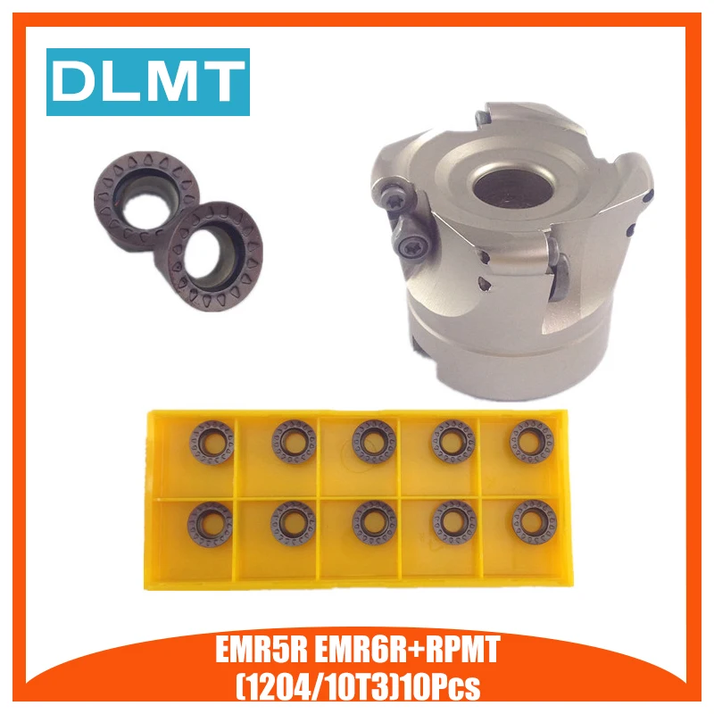 MT2 FMB22 M10 MT3 M12 MT4 M16 хвостовик EMR5R 50-22 4T фрезерный станок с ЧПУ 10 шт. вставки RPMT10T3 для