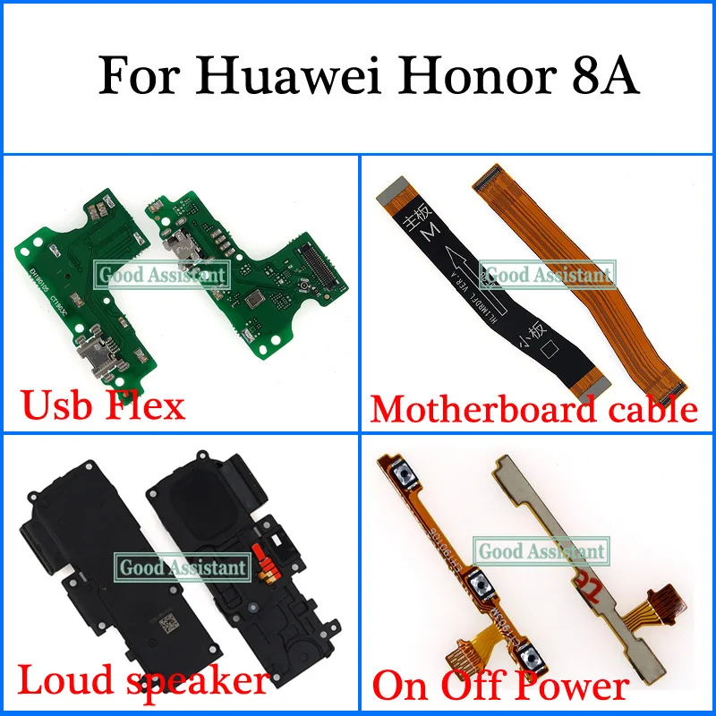 Для Huawei Honor 8A / Pro JAT LX1 L41 LX3 Usb гибкий кабель материнской платы громкий динамик