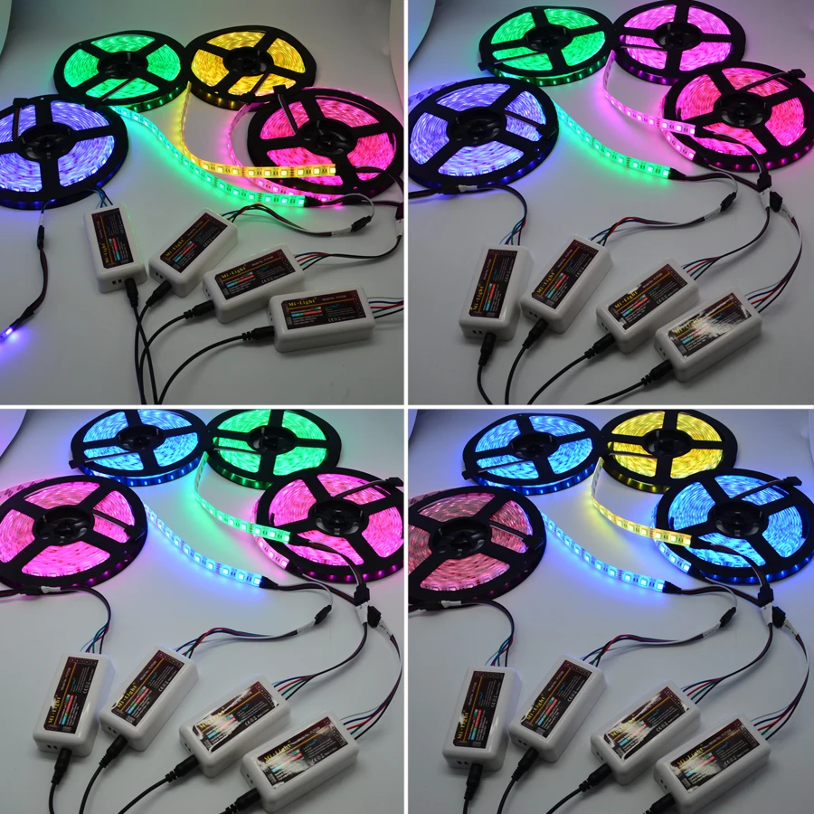 DC12V 60led/m 4 in1 Led Flexible Strip RGBW RGBWW Light 5M 10M 15M 20M 5050 SMD + 2.4G Controller Power adapter | Лампы и освещение
