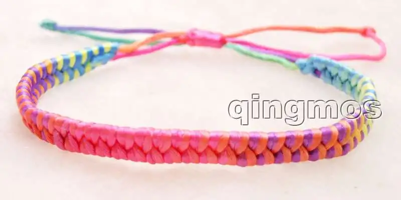 MultiColor Width 6mm China Silk handwork weave adjustable 6 to 10&quot Good Luck Bracelet-bra307 Wholesale/retail Free shipping | Украшения