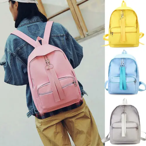 Модный маленький водонепроницаемый нейлоновый женский черный рюкзак для