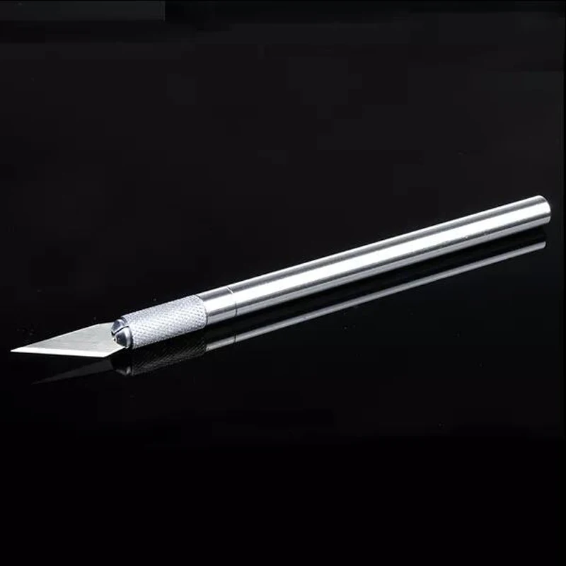 

Non-Slip Metal Scalpel Knife Tools Kit Cutter Engraving Craft knives + 5pcs Blades Mobile Phone PCB DIY Repair Hand Tools