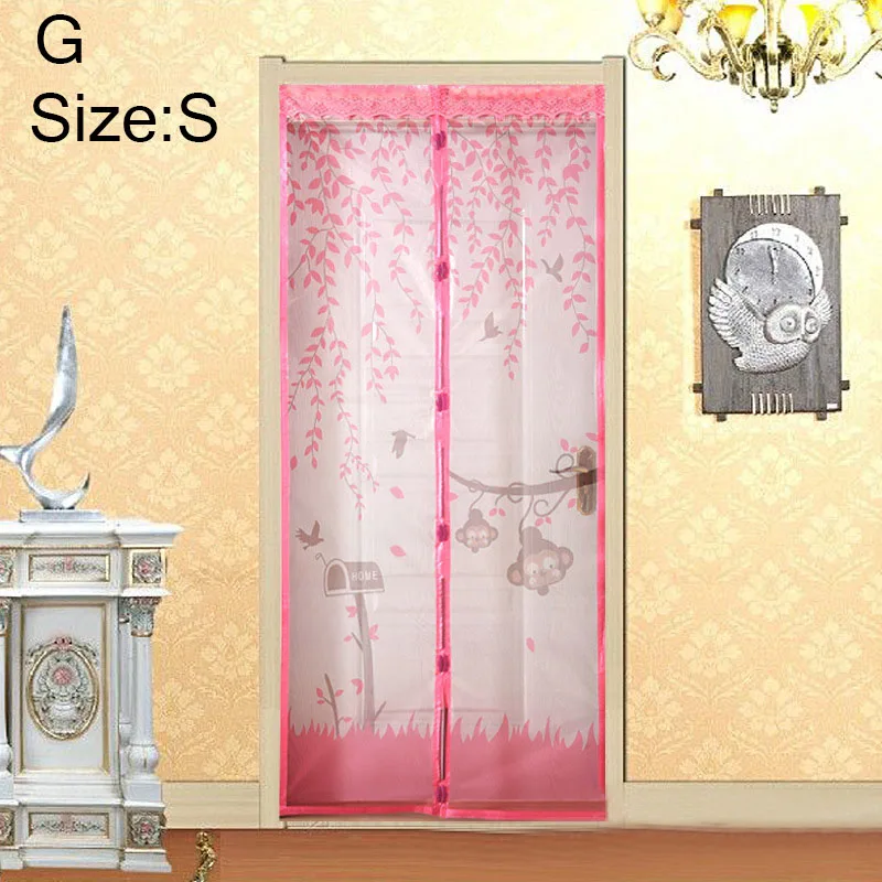 Magnetic Door Mesh Curtain Insect Mosquito Net Screen Bug Fly Guard Soft Cartoon Best Price - Цвет: 90cmX210cm