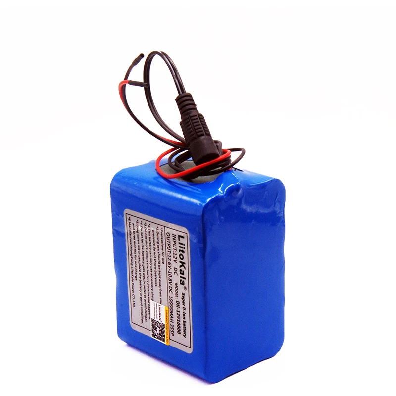 LiitoKala 18650 литиевая батарея 12V10000mAh большой емкости 10AH с DC5.5X2.1 защита питания |