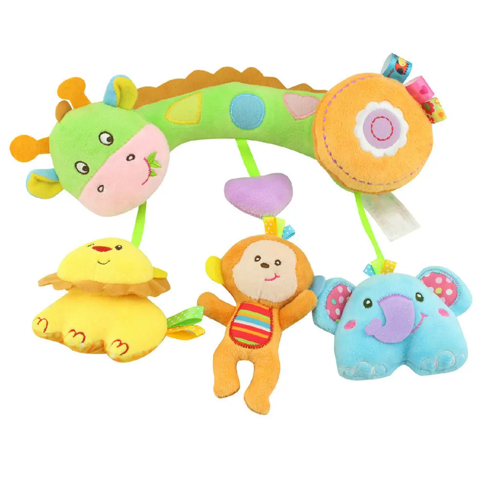 Модные детские игрушки красочные животных кулон перекладина типа колыбель