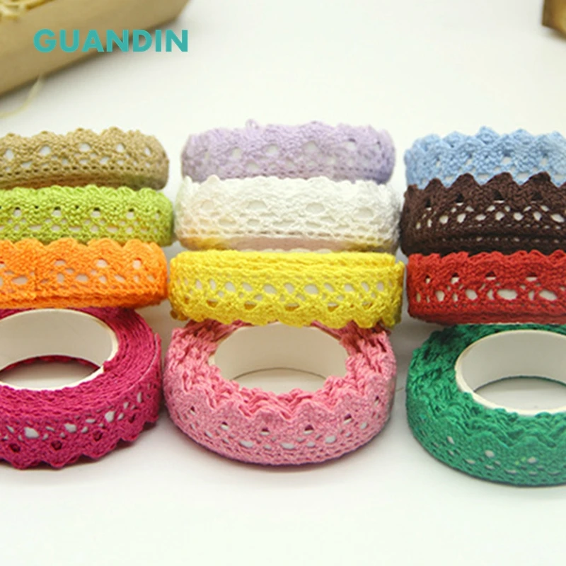 GUANDIN Трикотажная хлопковая кружевная лента хит продаж садовый стиль ручная
