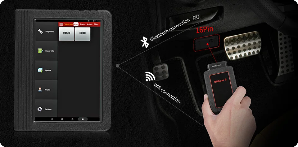 LAUNCH X431 V+ V plus 1" сканер для диагностики авто Диагностический инструмент Автомобильный автомобильный инструмент Сканер obd2 Bluetooth WIFI Полная система obd 2 Сканер PK X431 pro3