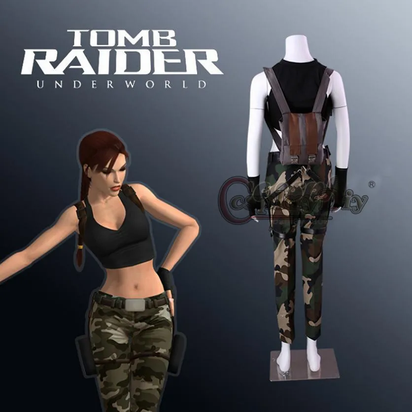Косплей «сделай сам» игра Tomb Raider Lara Croft косплей костюм взрослые женские костюмы для Хэллоуина наряд Топ+ брюки на заказ