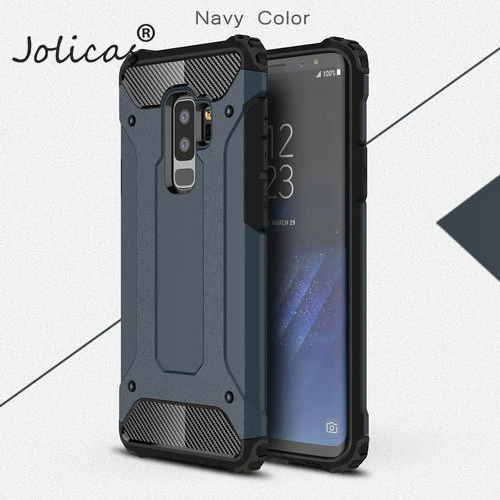 Navy Чехол для телефона s для samsung Galaxy A8 Plus, S9 Plus, S8 Plus, S7 Edge, S6, Note 8, чехол, противоударный, Fundas, задняя крышка, броня, чехол, sumsung - Цвет: Navy
