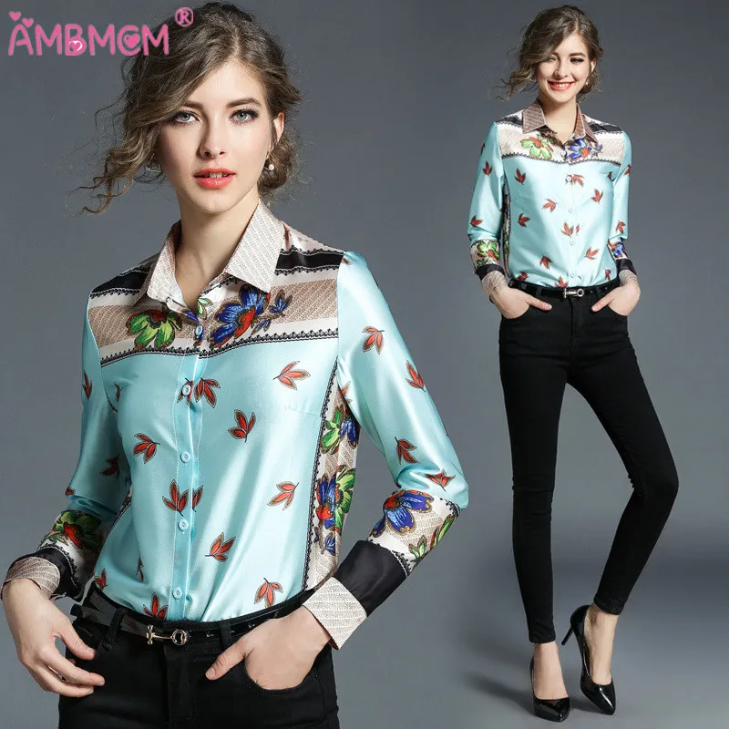 Новинка 2018 модная дизайнерская рубашка для подиума Блузки высокого качества