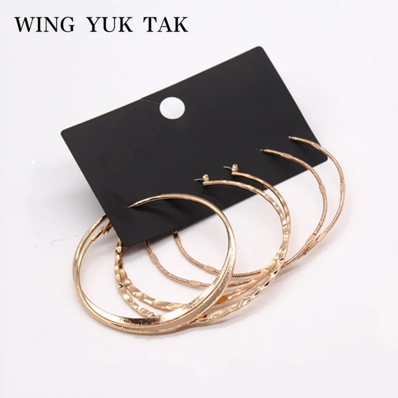 Серьги кольца женские золотистые 7 см 8 см|fashion hoop earrings|hoop earringsearrings earrings |