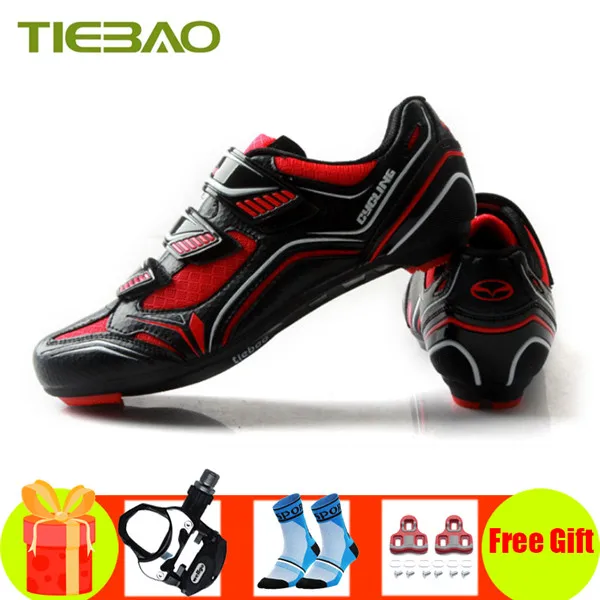 pedals with 1522 R Tiebao/Обувь для велоспорта; sapatilha ciclismo; коллекция года; Мужская дышащая обувь для езды на велосипеде; обувь для педалей; самоблокирующиеся кроссовки для езды на велосипеде - Цвет: pedals with 1522 R