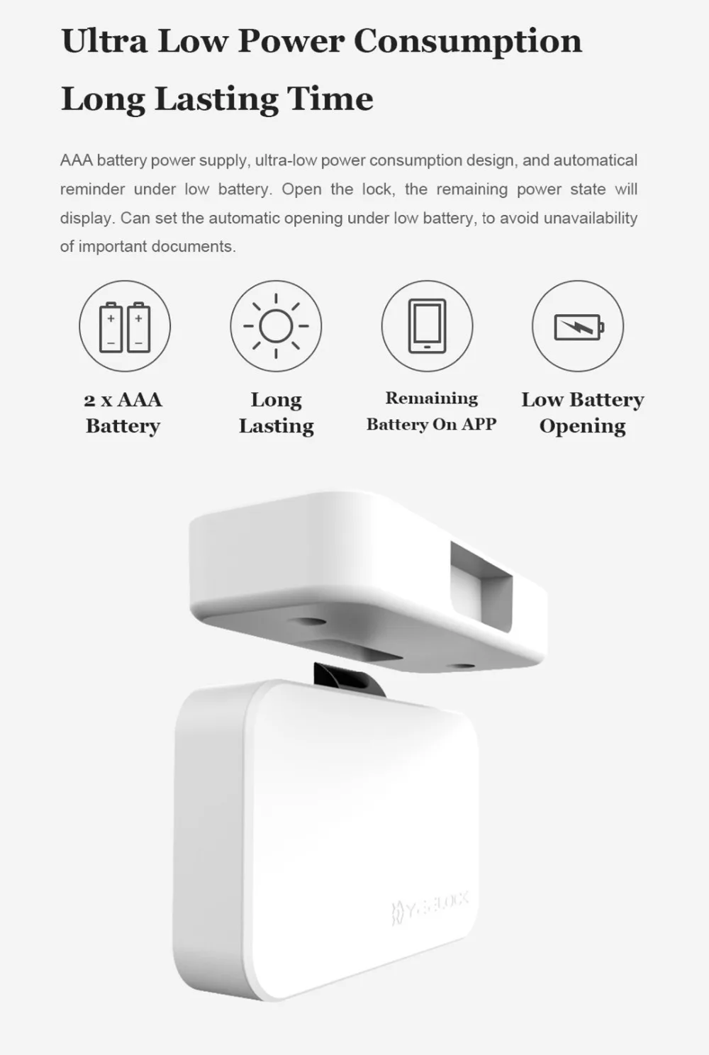 Xiaomi MIjia YEELOCK Умный Замок шкафа ящика без ключа Bluetooth приложение разблокировка Противоугонная защита детей файл безопасности D5