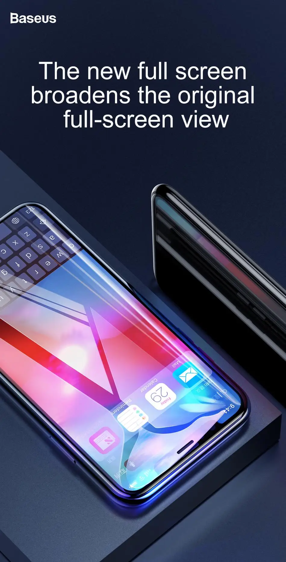 Защитная пленка Baseus 0,3 мм для iPhone Xs Max X S Xr, закаленное стекло 3D, полное покрытие, Защитное стекло для iPhone Xsmax, защита