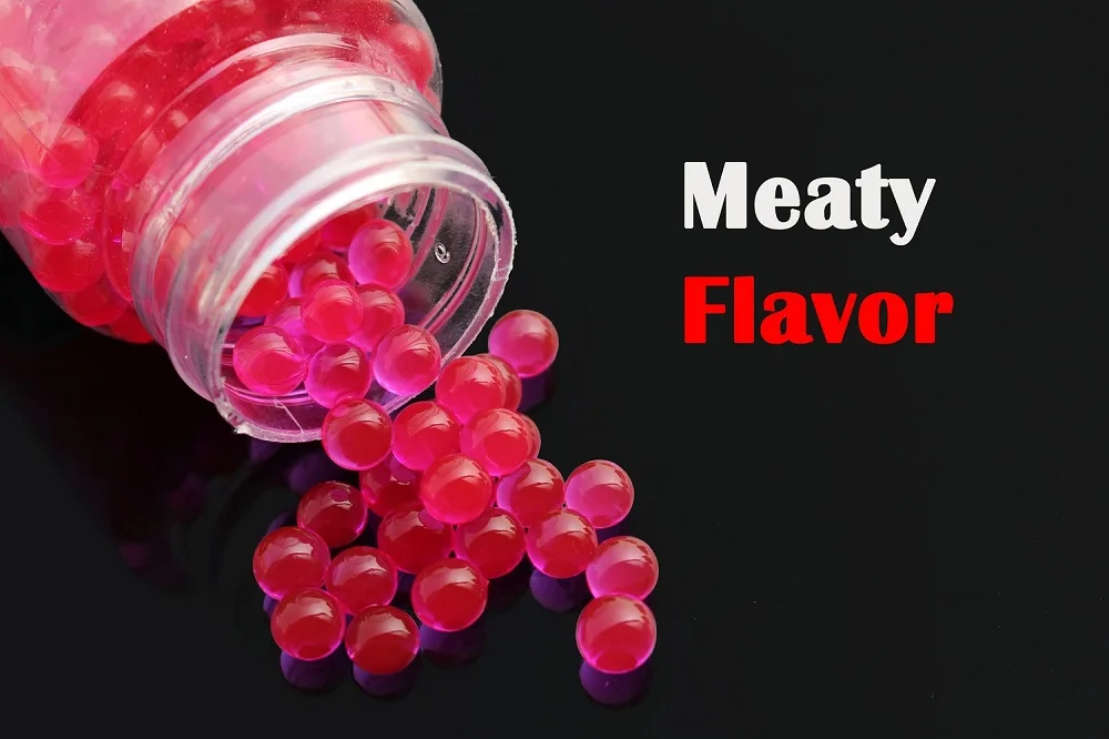 Meaty Flavor Tigofly 1 бутылка 450 шт мягкий гелевый приманка с ароматом бусин Bean Boilies Карп Рыбалка лосось морская скумбрия Сабики рыболовные приманки - Цвет: Meaty Flavor