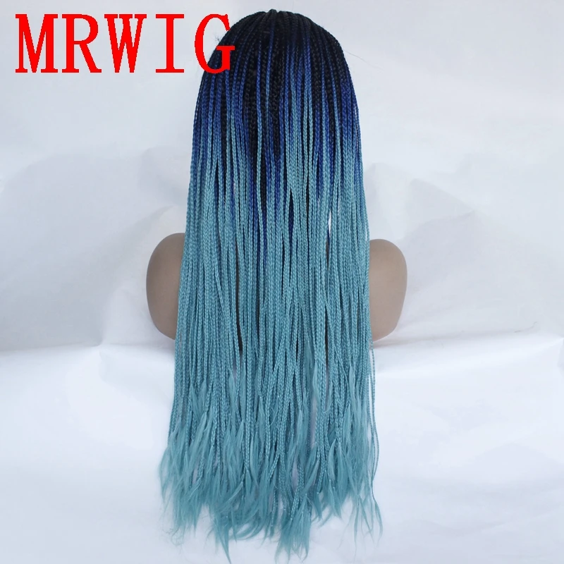MRWIG 26in Actural Pic 1b #/темно синяя/синяя плетеная коробка плетеный синтетический