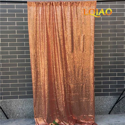 Rose Gold 4ftX10ft блестящие красные блестки фон, Романтический блесток занавеска фон для свадебной фотосъемки блесток Ткань постельное белье украшения - Цвет: Rose Gold