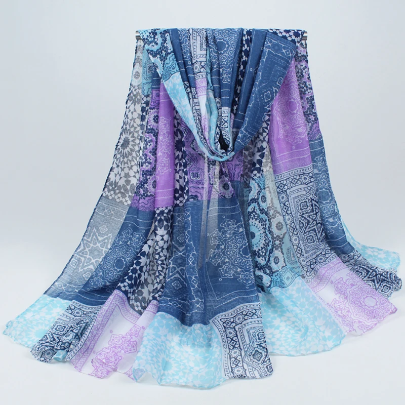 New Fashion Trendy Bohemian Women's Long Print Scarf Wrap Ladies Shawl Girl Large Pretty Tole 6 Styles шарф зимний |
