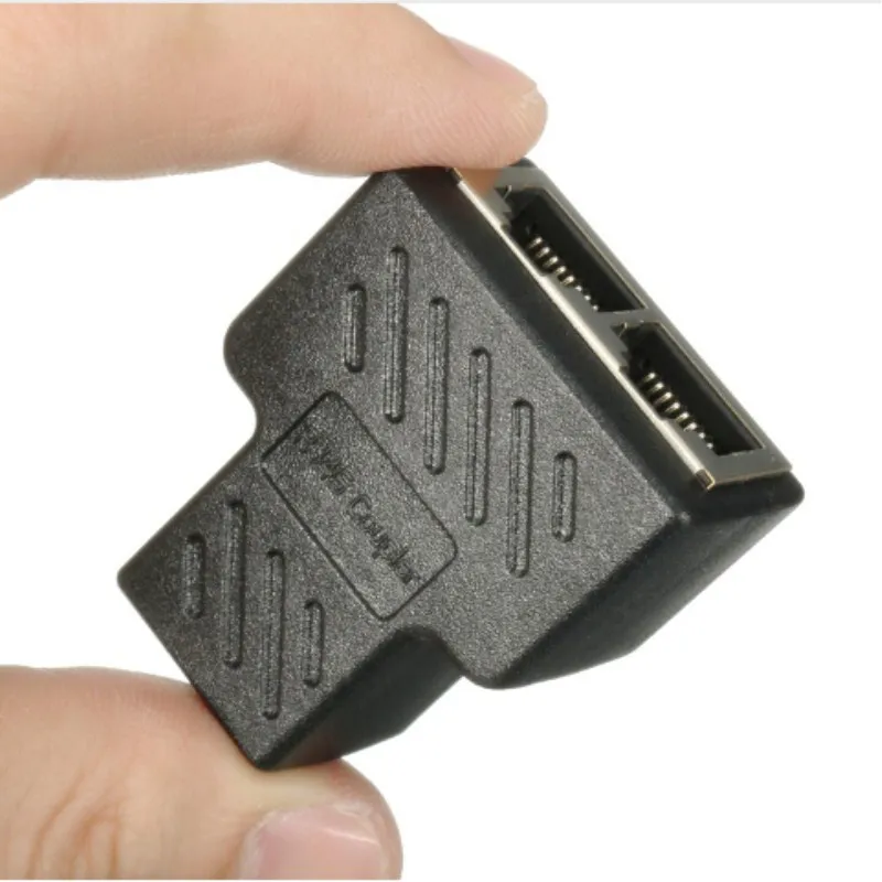 High Qaulity Plastic Copper Core 1 To 2 LAN RJ45 Connector Network Cable Splitter Extender Plug Adapter Black | Компьютеры и офис