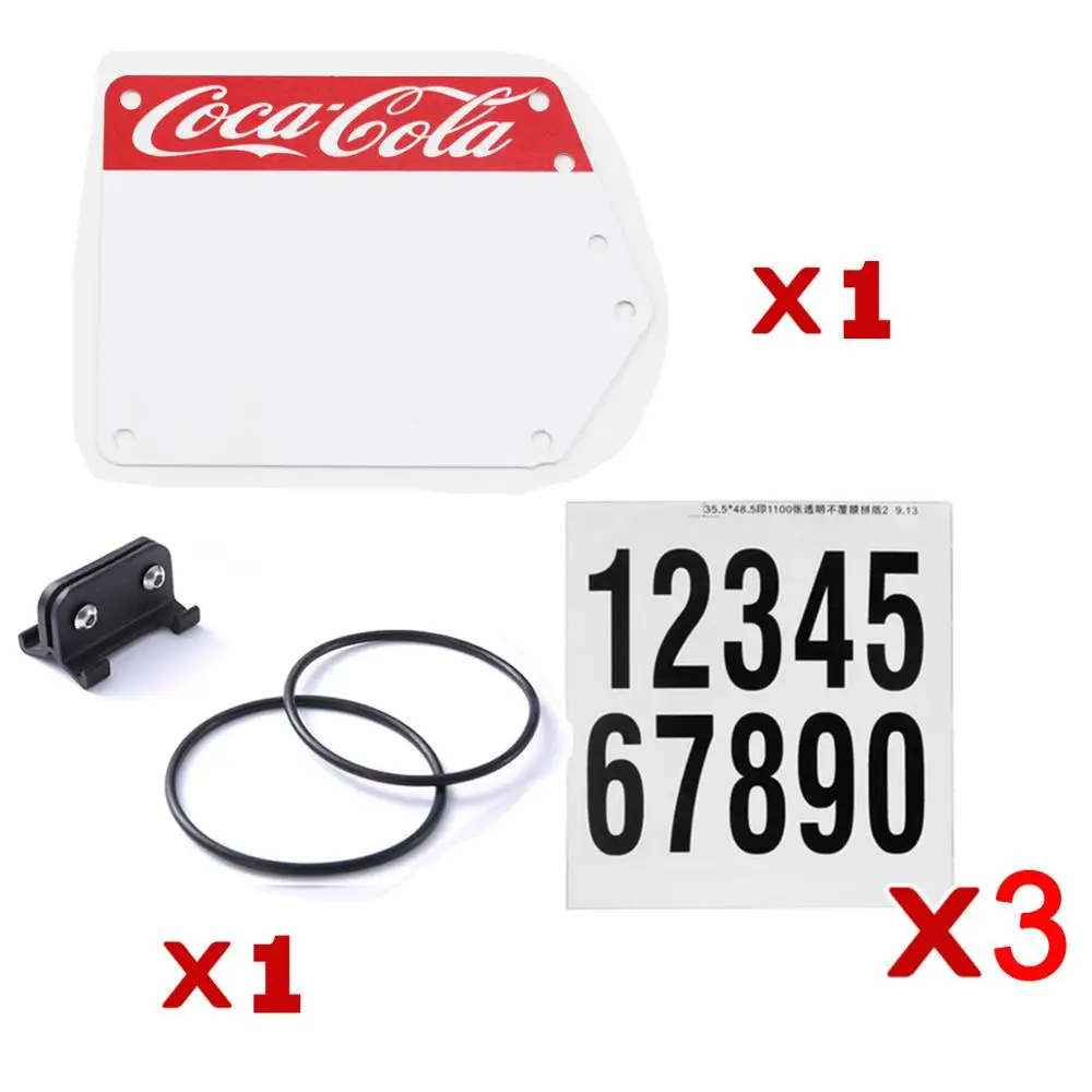 cocacola round set SILVEROCK настраиваемый гоночный номерной знак держатель дорожный велосипедный Триатлон пластина Держатель карты подходит для велосипеда подседельный штырь DIY наклейки Стикеры - Цвет: cocacola round set