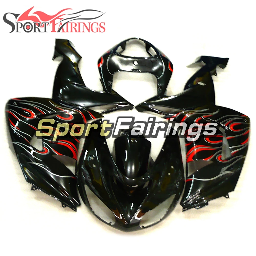

Fairings Fit Kawasaki ZX-10R ZX10R Year 06 07 2006 2007 Injection ABS Motorcycle Fairing Kit Bodywork Cowling Black Red Flame 2