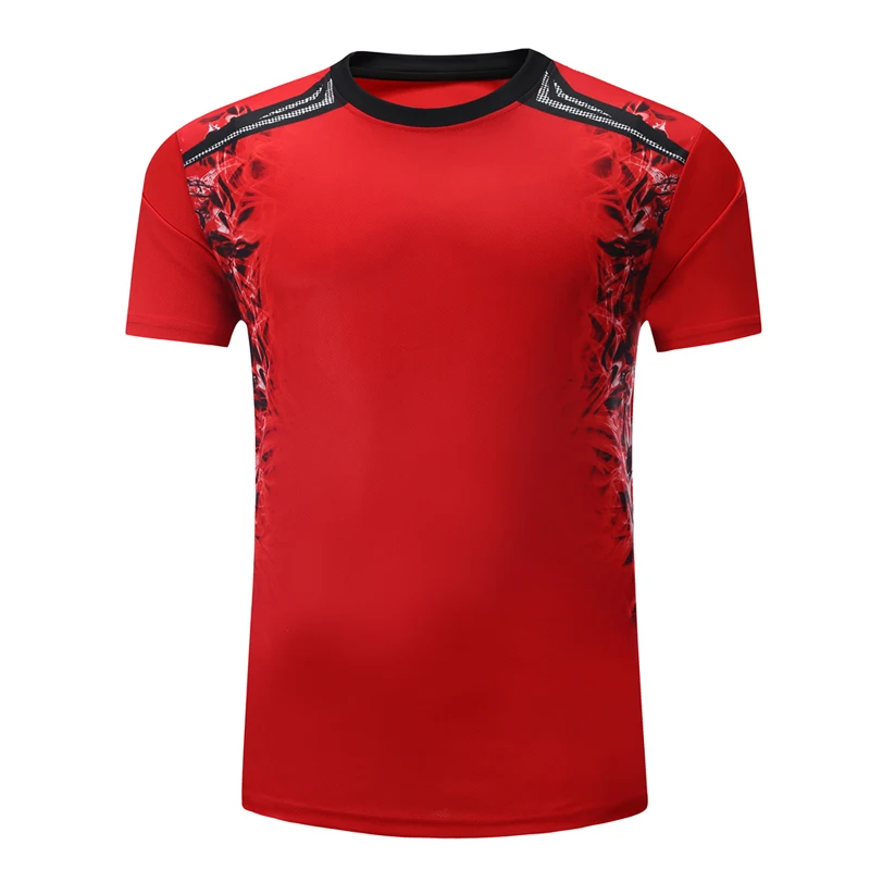 Рубашка для бадминтона Мужская и женская быстросохнущая настольного тенниса