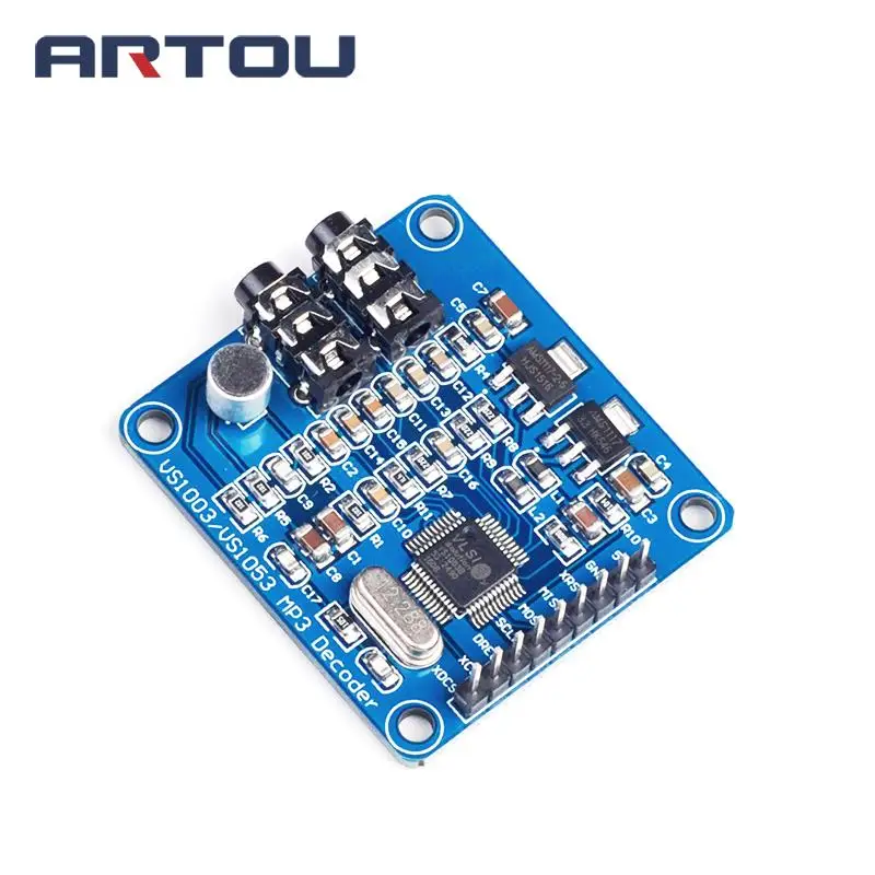 10 шт. VS1003 VS1003B MP3 модуль декодирования содержит микрофоны STM32 микроконтроллер