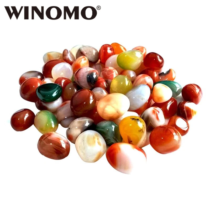 WINOMO 500 г декоративные камни 0,5-1 см округлые натуральные Речные Камни Аквариум Ландшафтный Булыжный Камень Украшение камень