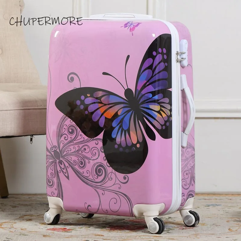 style 15 Chupermore модные креативные сумки на колёсиках для мужчин чемодан колеса 20 дюймов женские дорожные сумки пароль тележка - Цвет: style 15
