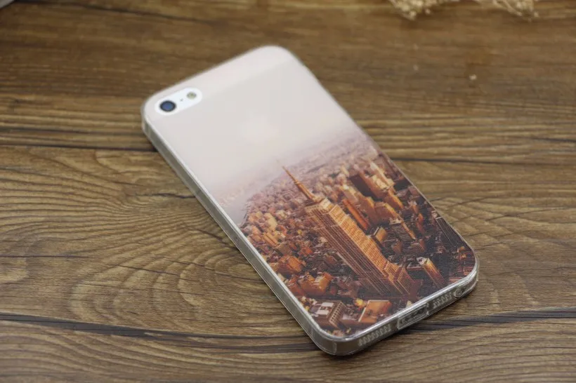 Ультратонкий Мягкий ТПУ силиконовый чехол для iPhone 8, 7 Plus, 7 Plus, 8 Plus, пейзаж, пейзаж, Обложка, Империя, здание, железная дорога, Нью-Йорк